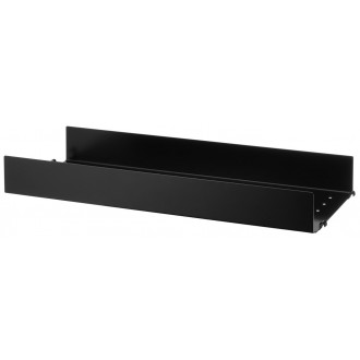 58x20cm - metal shelf, high edge - black