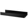 58x20cm - metal shelf, high edge - black