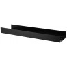 78x20cm - metal shelf, high edge - black - String Furniture