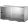 Glass display cabinet - grey - W78xD30xH42 cm