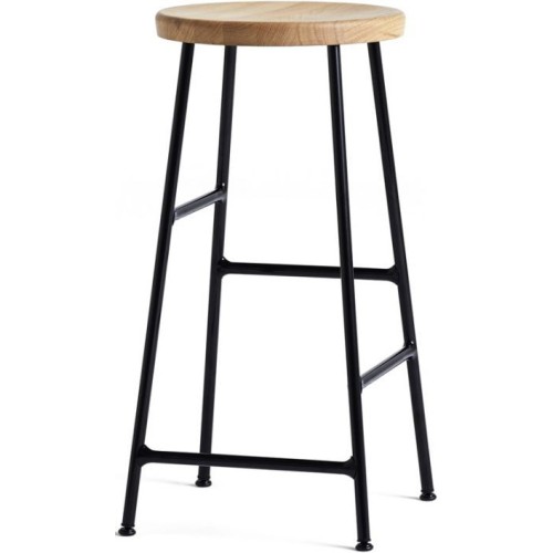 H75 - chêne huilé + acier noir doux - tabouret de bar Cornet - HAY