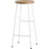 H75 - oiled oak + white steel - Cornet bar stool - HAY