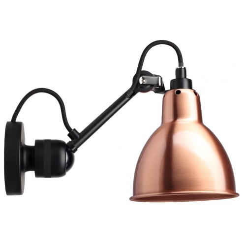 black / round copper - Gras 304- wall lamp - DCW éditions