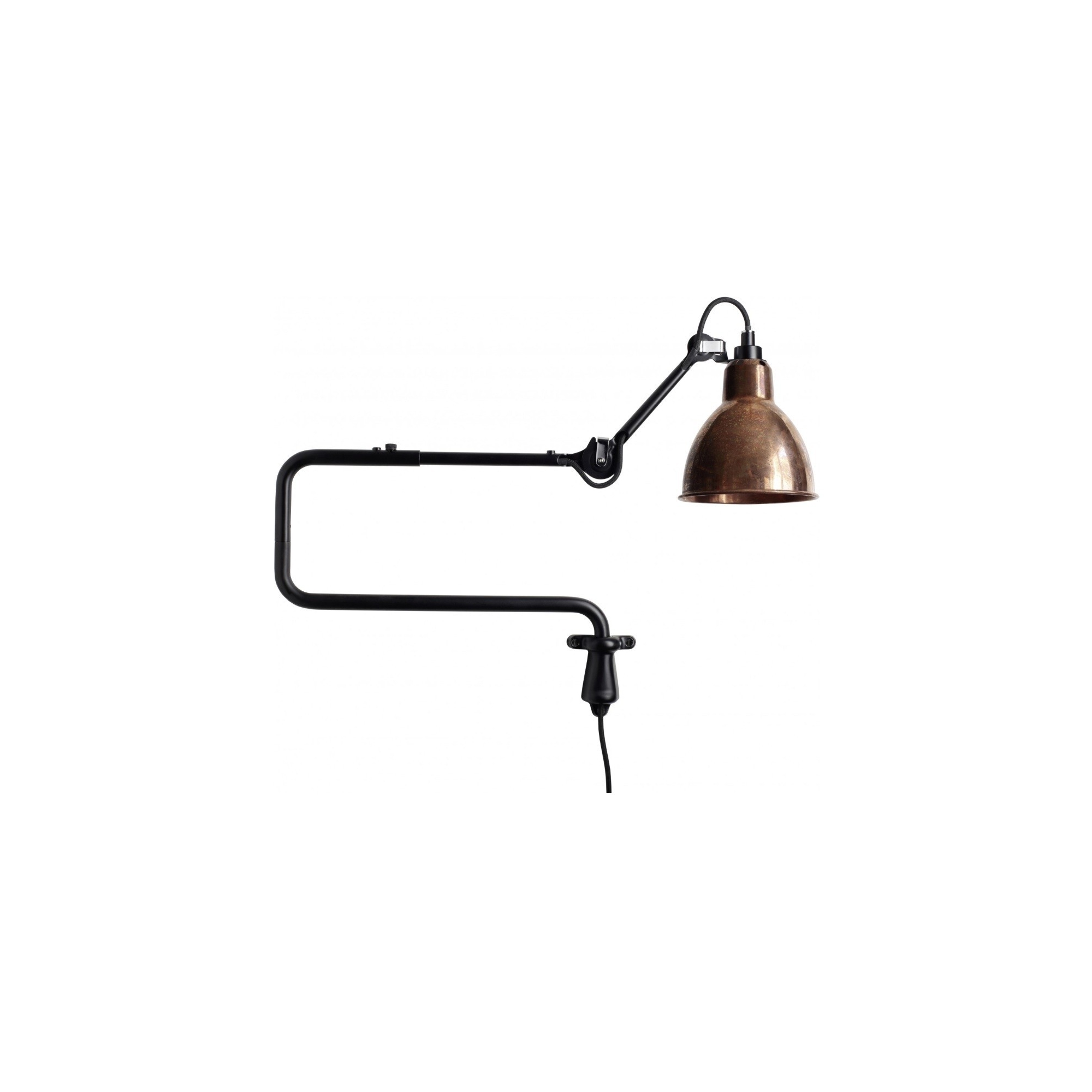 black / round raw copper - Gras 303 - wall lamp - DCW éditions