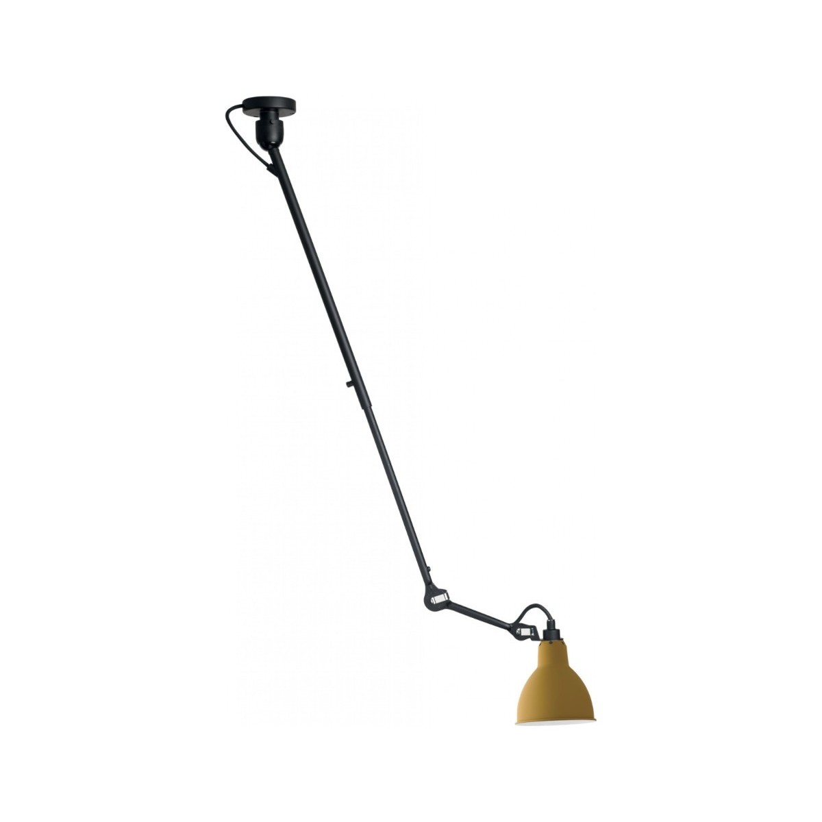 black / round yellow - Gras 302 - ceiling lamp