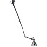 black / round chrome - Gras 302 - ceiling lamp - DCW éditions