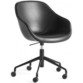 AAC153 - black Sense leather - black swivel base