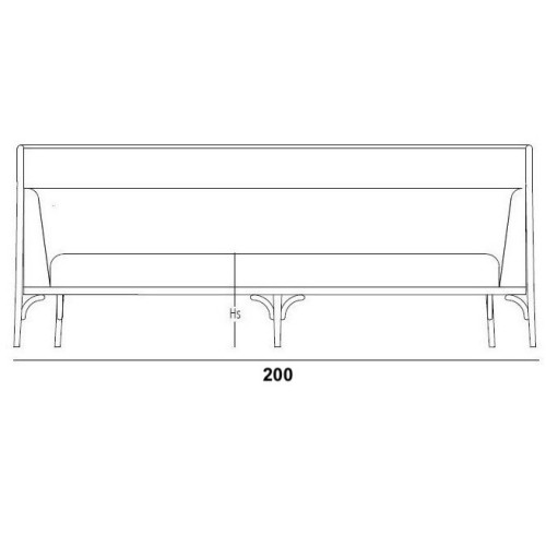 W200cm sofa - Targa