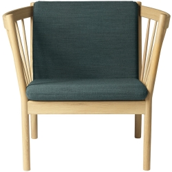 vert foncé / chêne naturel - fauteuil J146 (Mørkegrøn) - FDB Møbler