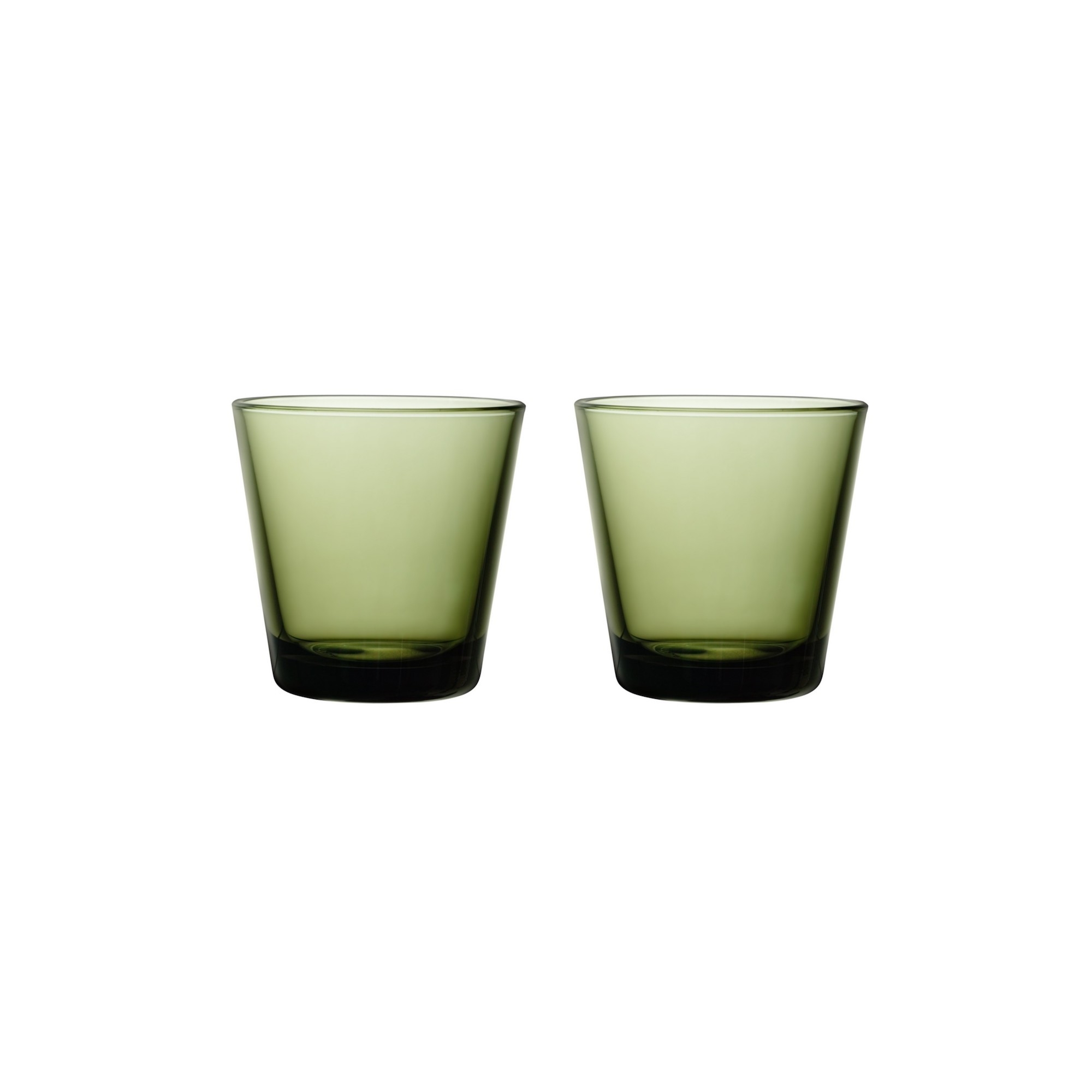 SOLD OUT - 21cl - 2 x Kartio moss green glasses - Iittala