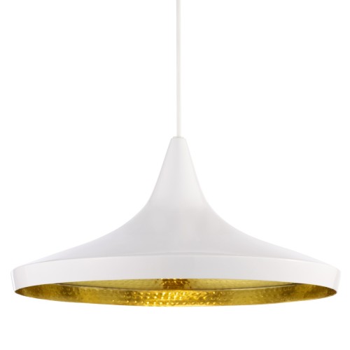 Beat Wide - blanc / laiton - Tom Dixon