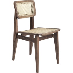 american walnut - french cane seat & backrest - C-chair - Gubi