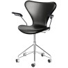 Soft black leather - 3217 - Fritz Hansen