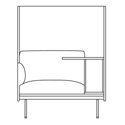 Outline Highback Work 1-seater - Muuto