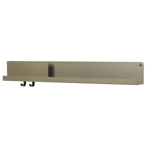 Folded shelf - olive - L96 x D11,4 x H13 cm - Muuto