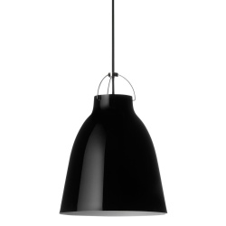 Caravaggio P2 – Glossy black + Black cable - Fritz Hansen