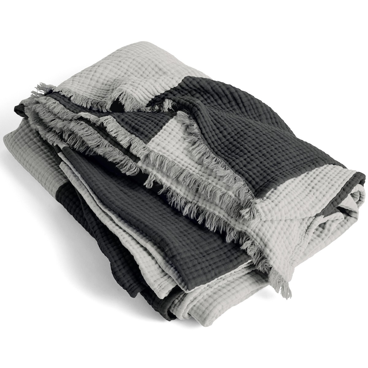 SOLD OUT Crinkle Stripe throw - grey - HAY