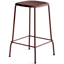 rouge Fall / rouge Fall - tabouret de bar Soft Edge 30 - piètement métal* - HAY