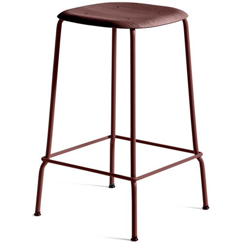 Fall red / Fall red metal legs - Soft Edge 30 barstool* - HAY