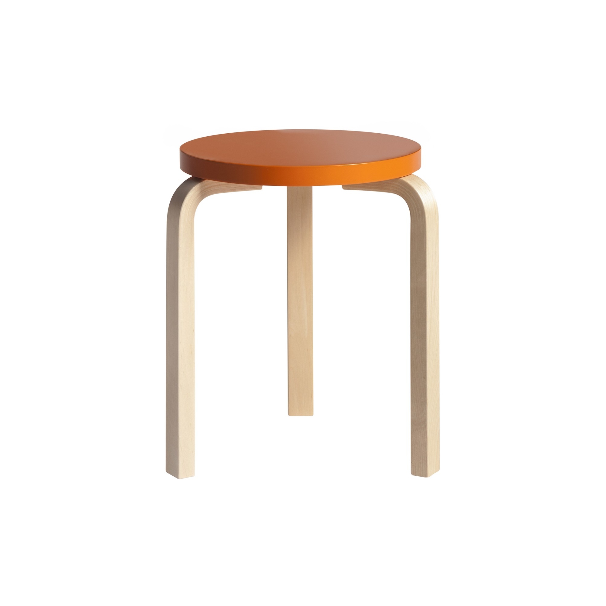 orange / bouleau - Stool 60 - Artek