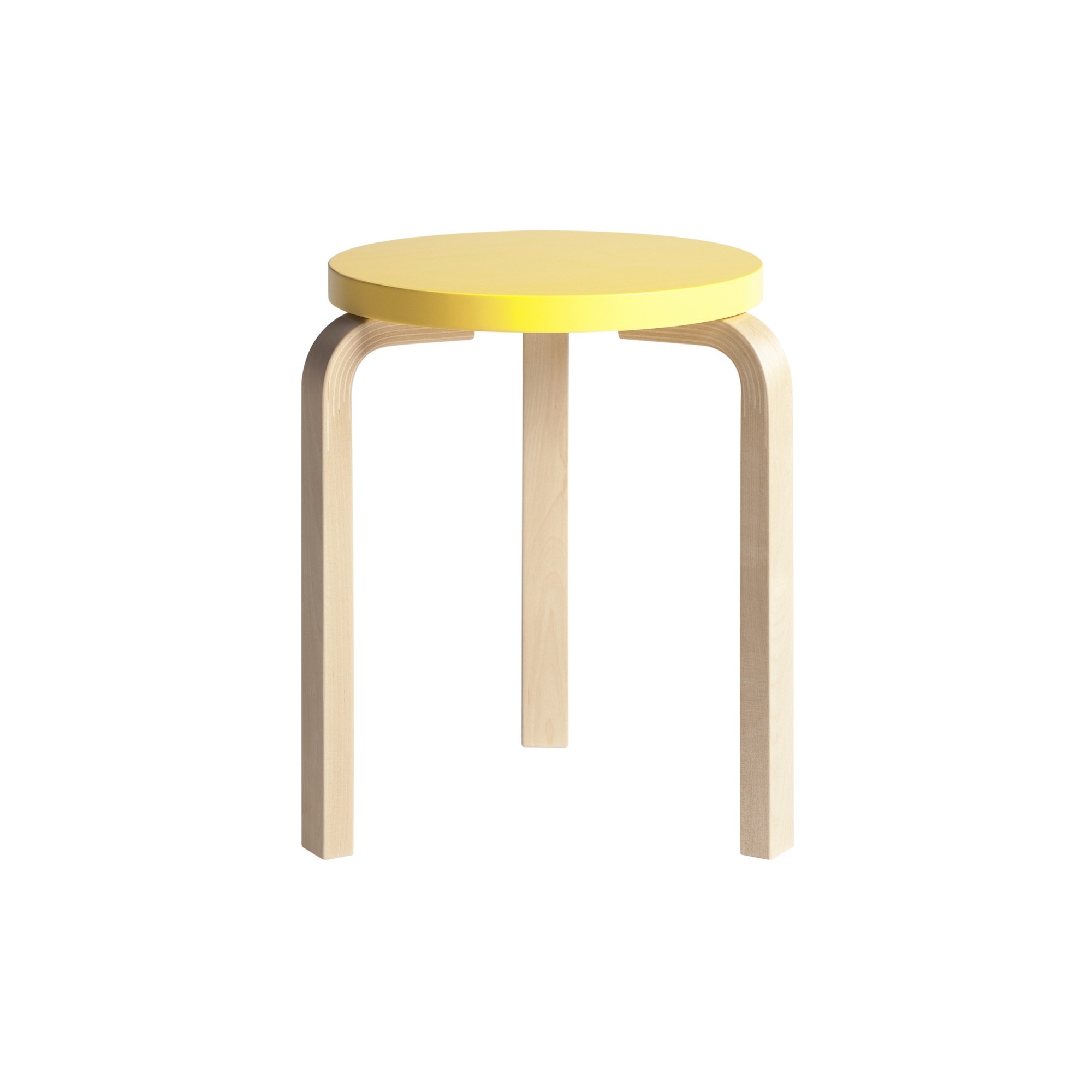 jaune / bouleau - Stool 60 - édition Paimio - Artek