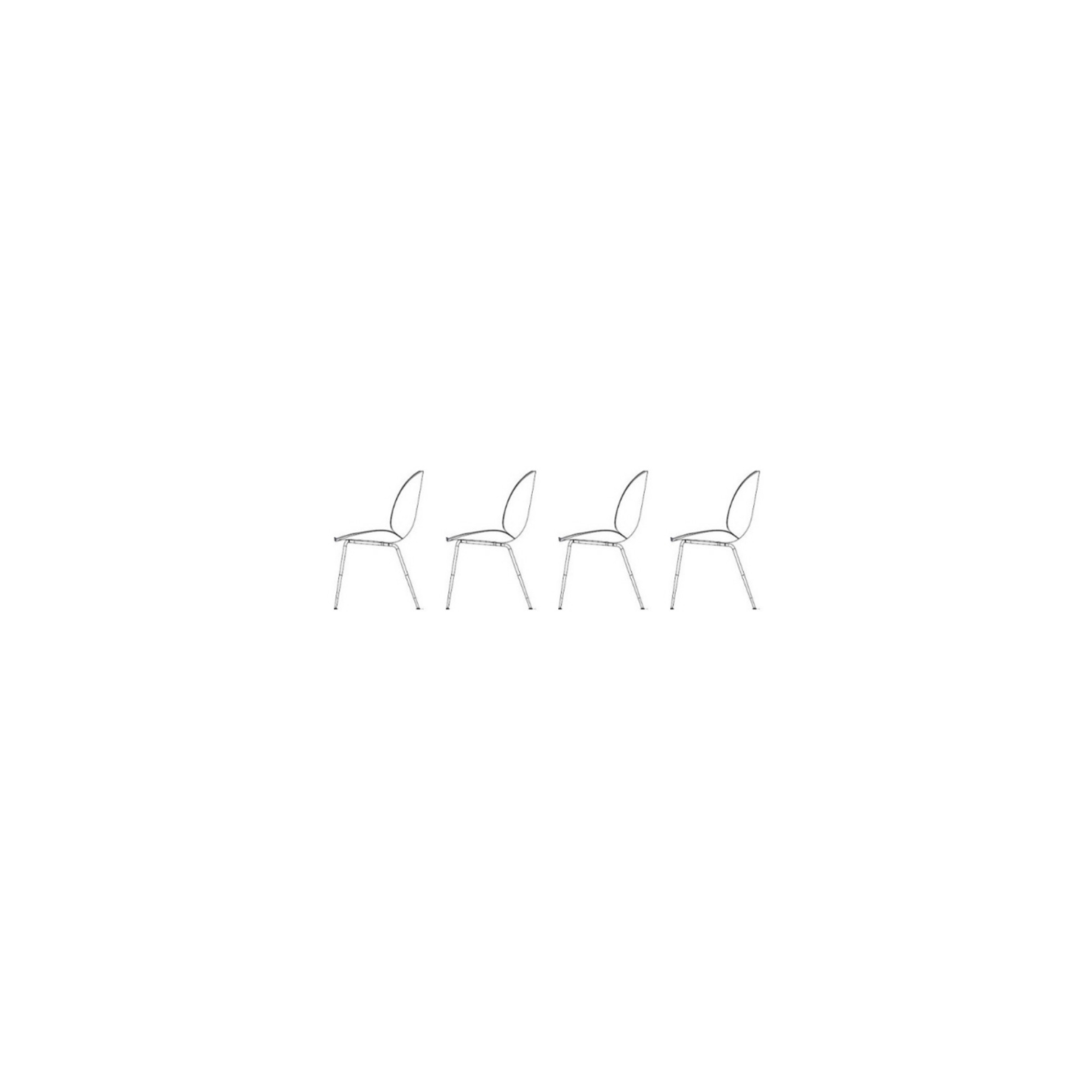 4 x plastic Beetle chair - metal legs - Gubi