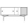 FJ sideboard with drawers – wood doors