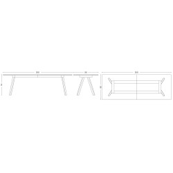 CPH30 extendable table – 250 x 90 x 74 cm - HAY