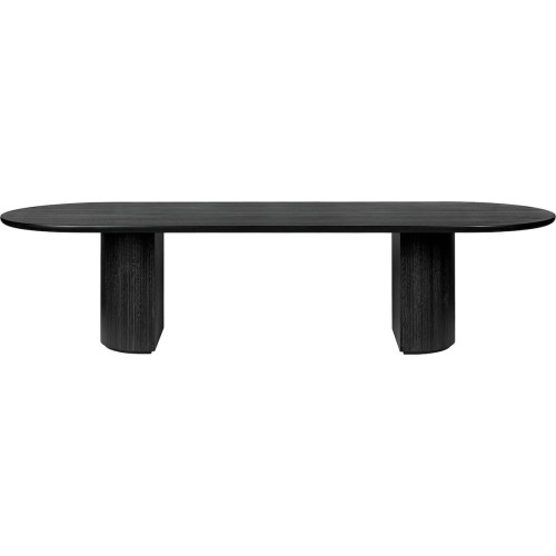 298x101cm - black/brown lacquered oak veneer - Moon Dining Table - Gubi