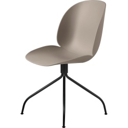 Beetle meeting chair - swivel base - new beige shell + black legs - Gubi