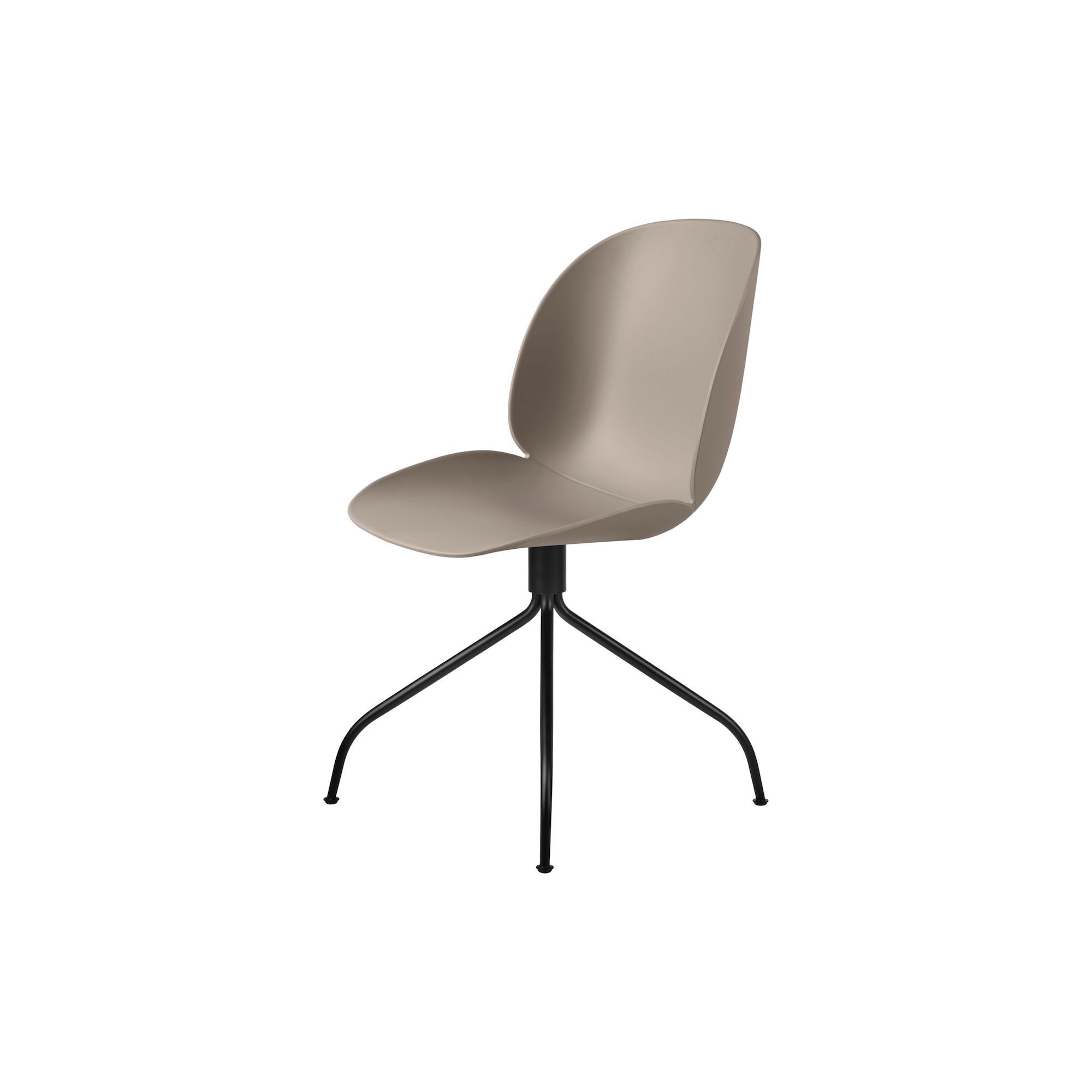 Beetle meeting chair - swivel base - new beige shell + black legs - Gubi