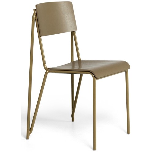 Lot de 2 chaises Petit Standard - chêne teinté argile / argile - HAY