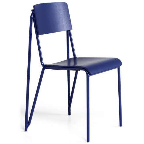 Lot de 2 chaises Petit Standard - chêne teinté ultra bleu / ultra bleu - HAY