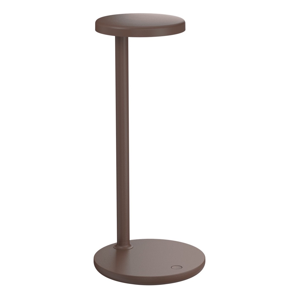 Oblique Qi table lamp  – matte brown – with inductive charger - Flos