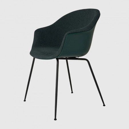 Bat Chair – Light Bouclé 028 + Cool Coastal + matt black / dark green