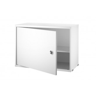 Cabinet with swing door - white - L58xP30xH42 cm - String Furniture