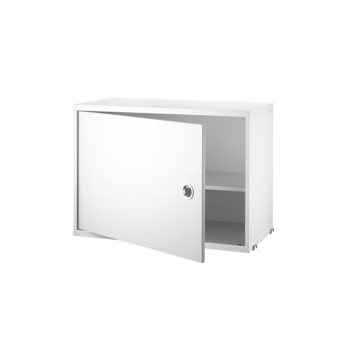 Cabinet with swing door - white - L58xP30xH42 cm - String Furniture