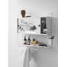 Cabinet avec portes miroir - blanc - L78xP20xH37 cm - String Furniture