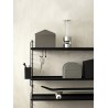 78x30cm - metal shelf, low edge - black - String Furniture