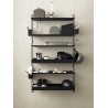 78x30cm - metal shelf, low edge - black - String Furniture