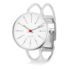 Montre Bankers - Ø30 ou Ø34 mm - acier/blanc, bracelet jonc