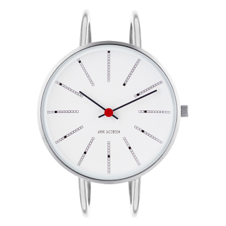 Montre Bankers - Ø30 ou Ø34 mm - acier/blanc, bracelet jonc