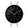 Bankers watch - Ø34 mm - steel/black, bangle