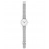 City Hall watch - Ø34mm - brushed steel/white, mesh strap