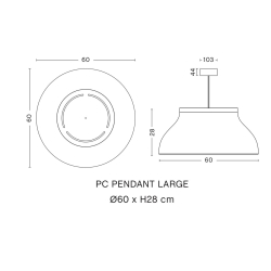 large - aluminium - PC pendant - HAY