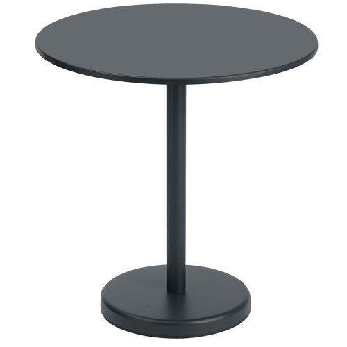 table Ø70 black - Linear Steel - Muuto