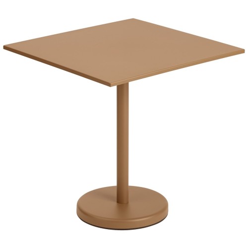 table 70x70 burnt orange - Linear Steel - Muuto