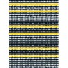 Rasymatto - noir, jaune 191 - coton enduit acrylique – tissu Marimekko