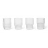 4 mini verres Ripple transparents small - Ferm Living