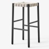 Tabouret Betty TK8 (H76 cm) – Noir / Lin naturel - &Tradition